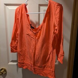 Express Vibrant Orange Blouse